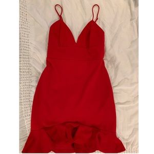 Red bodycon dress